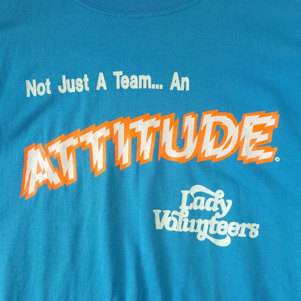 Tennessee Lady Volunteers TShirt Blue Large Bike Not Just Team An Attitude VTG